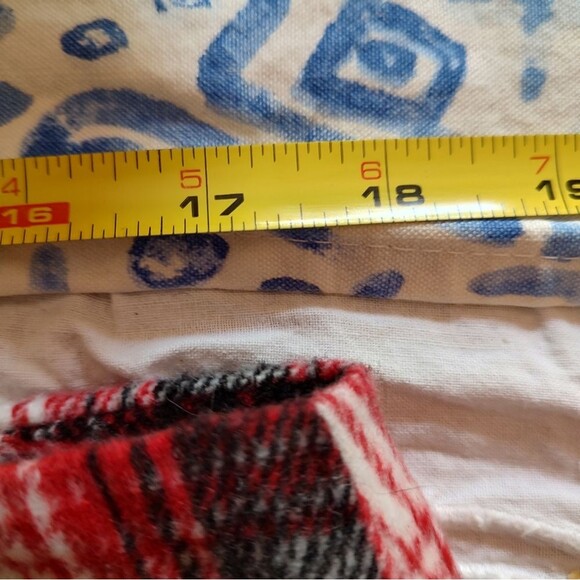 Islis Red Black Wool Plaid Mini Skirt Fully Lined. XL NWT - Picture 6 of 7